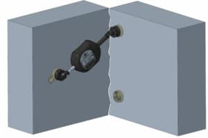 2-axis angled crack monitoring with electronic crackmeter