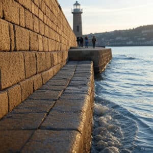 Monitoring of hydraulic structures on riverbanks and quays