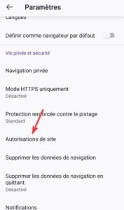 Firefox permissions