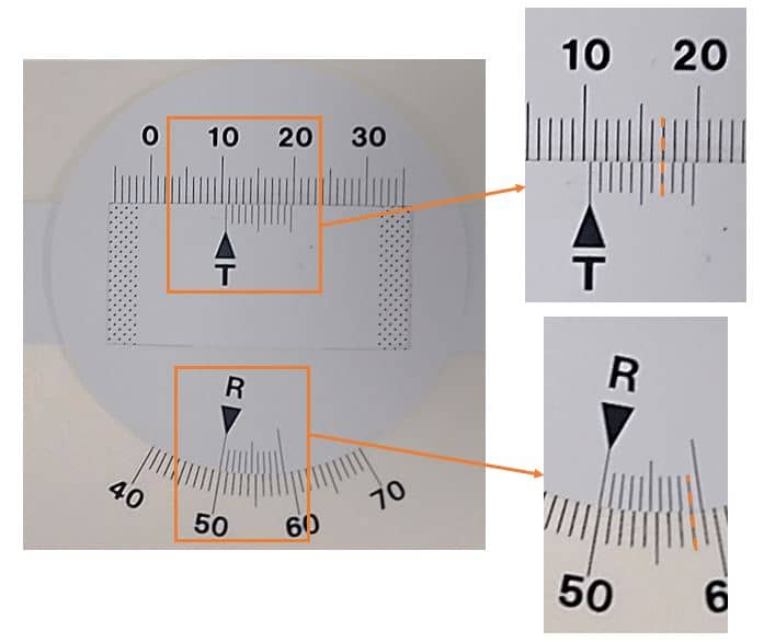 Reading the G6 gauge – example of 2-axis crack measurement