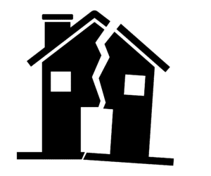 Illustrative example of subsidence causing a crack with uneven width